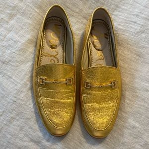 Metallic Gold Loraine flats